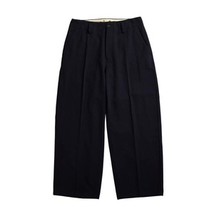 W/CTTN ARMY TWILL BAGGY PT / ウール綿アーミーツイルバギーパンツ(NAVY)