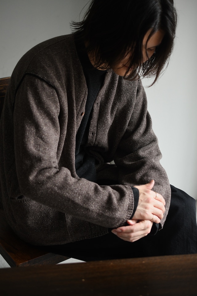 obafer / Silknep Crew Cardigan (Brown)