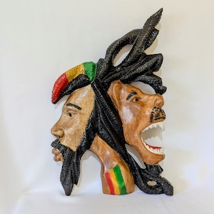 木彫り Lion- Rasta 7