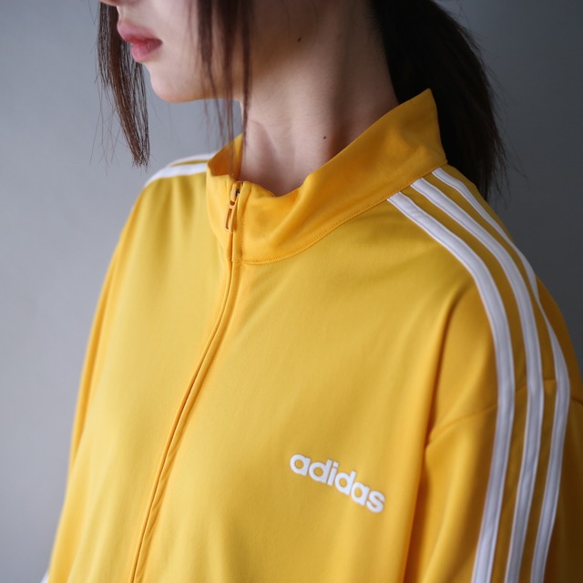 "adidas" good yellow over silhouette track jacket