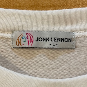 【JOHN LENNON】80s 90s 希少 日本企画 プリント Tシャツ シングルステッチ ビンテージ ジョンレノン ビートルズ L 古着