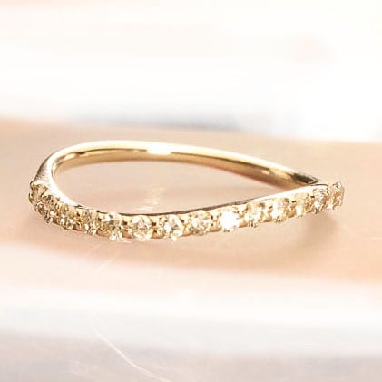 ハーフエタニティリング K18ピンクゴールド 0.3ctダイヤモンド