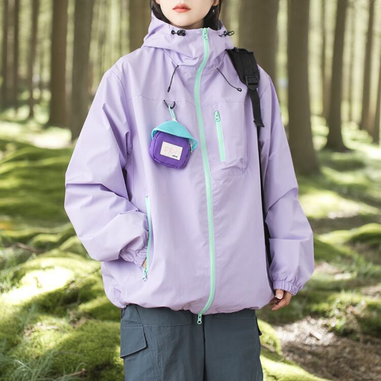 Hooded Nylon Full Zip-Up Parka ‐5col‐ A0617