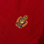 80s 90s Polo Ralph Lauren ポロ ラルフローレン ロゴ刺繍 ウールニットセーター L /レッド/ビンテージ/ナイガイ