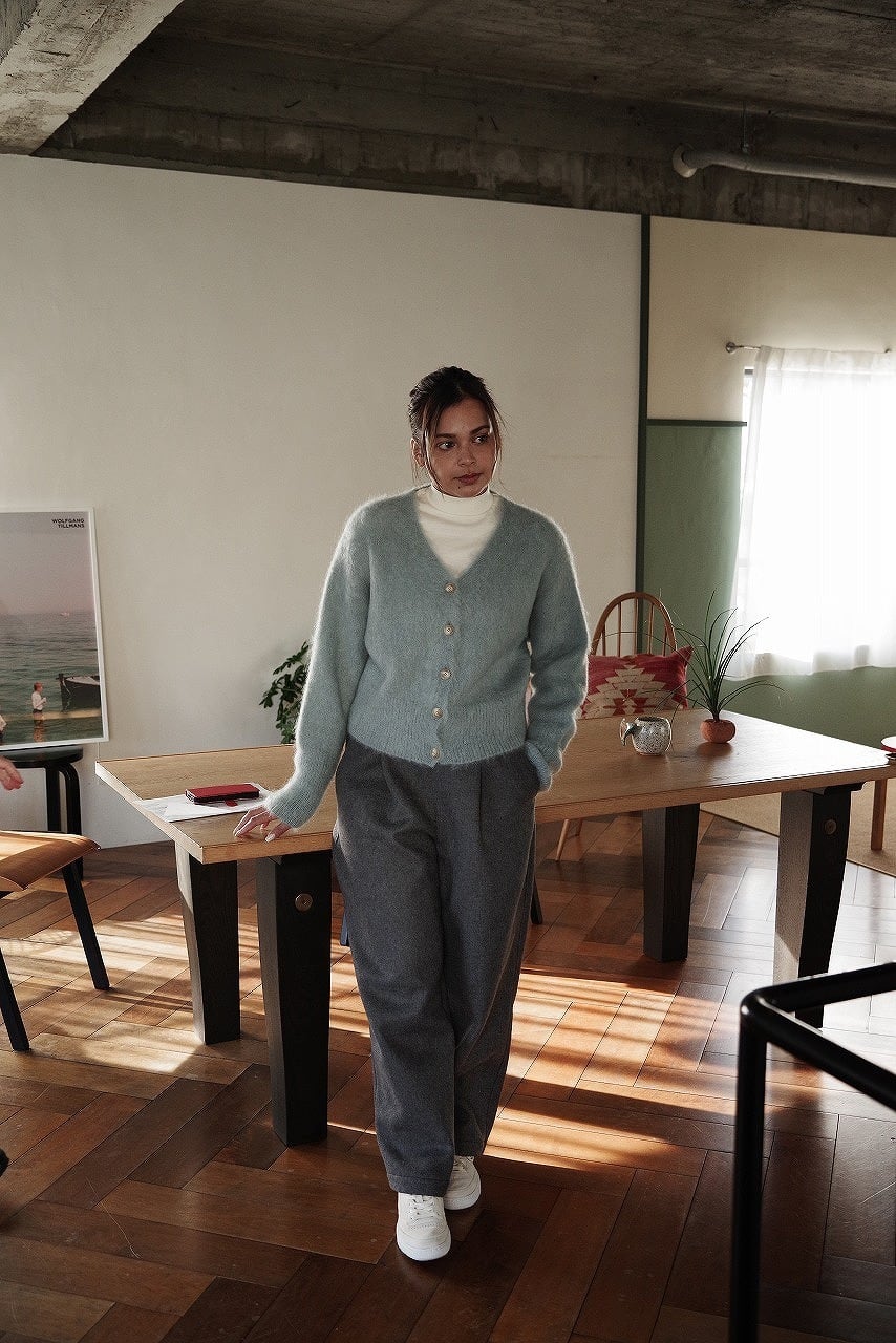 Wool Beaver Wide Easy Pants