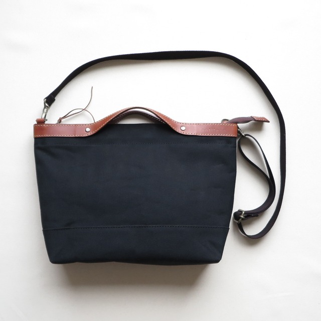 Paraffin canvas  2WAY (tote & Shoulder) bag 「advantage」BLACK