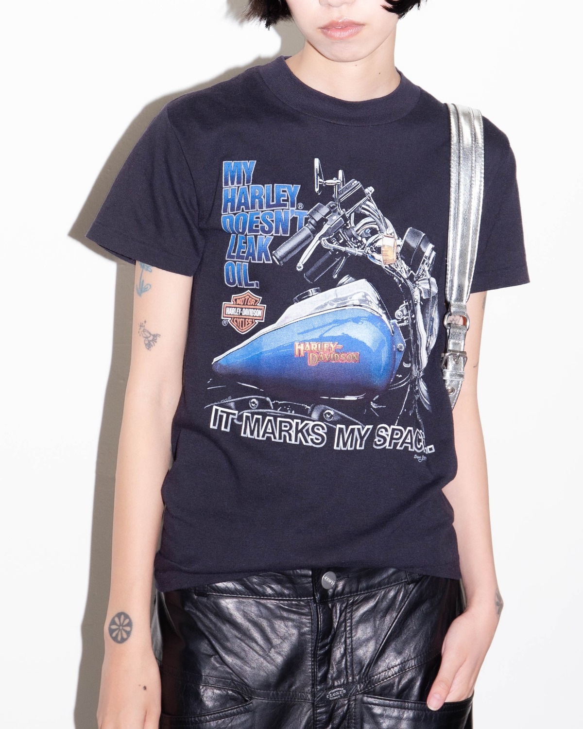 1980s HARLEY DAVIDSON - “3D EMBLEM” moto print T-shirt | LUIK FINN