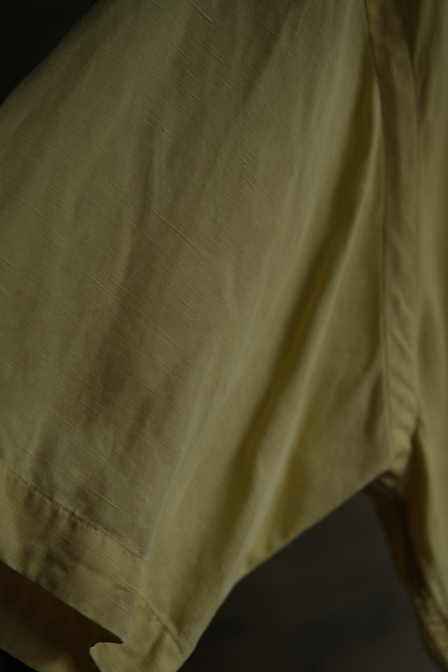 OK/90's "Polo by Ralph Lauren" CALDWELL silk linen open collar shirt/yellow