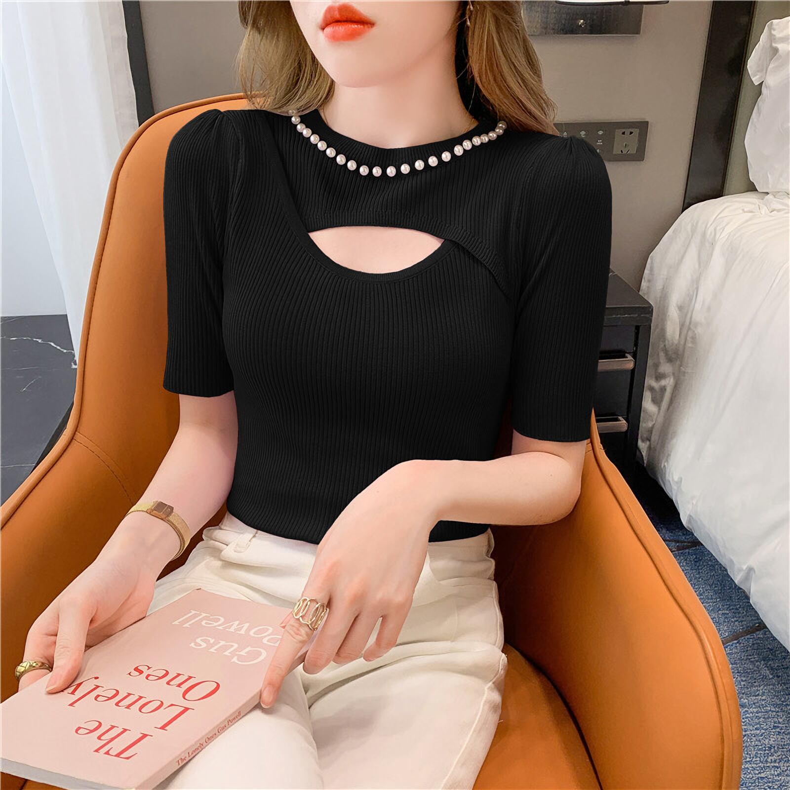 3色 セクシー胸開き変形トップス Selectshop Majolie