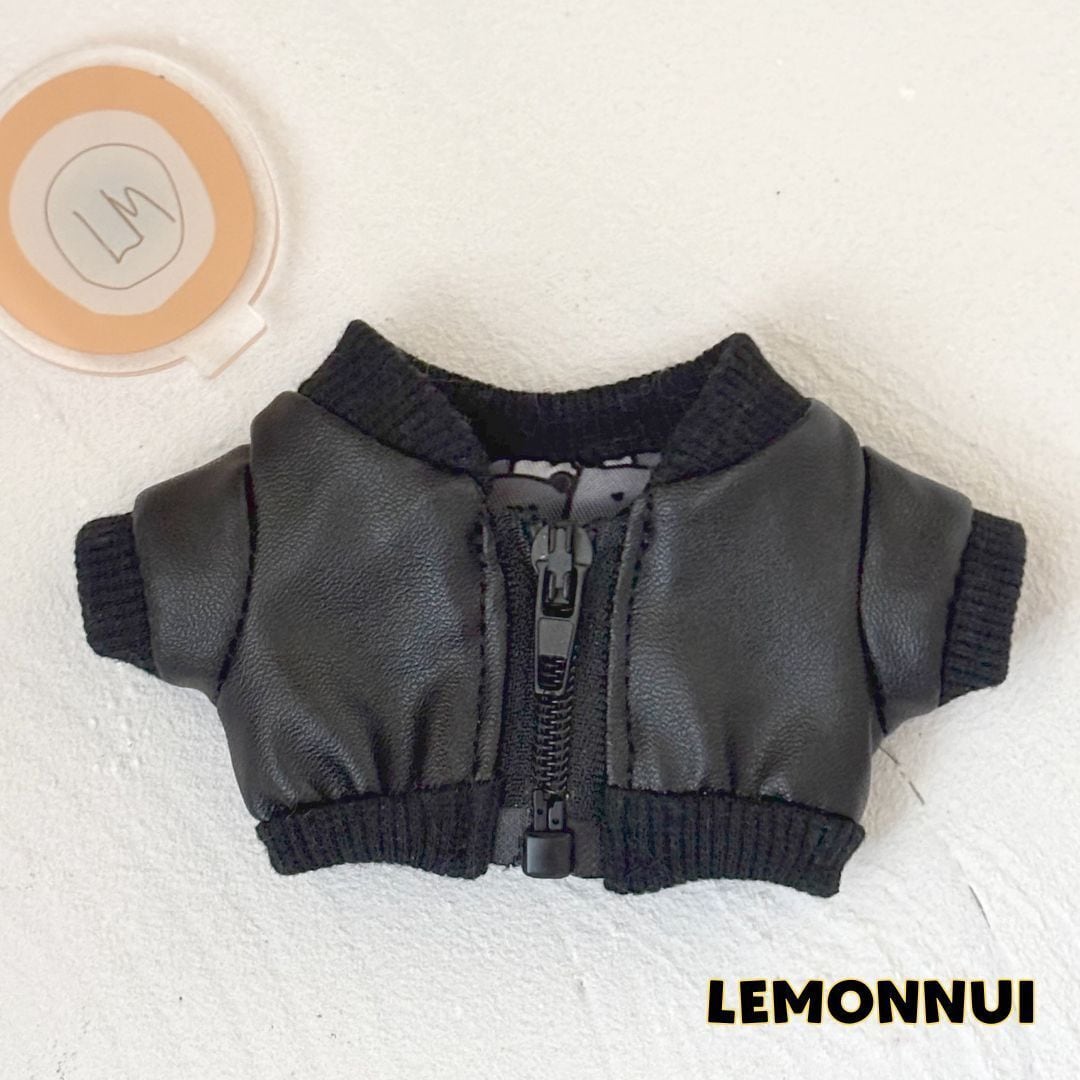 10cm 12cm 着せ替え ぬい服 レザージャケット ラブブ ぬいぐるみ服 綿