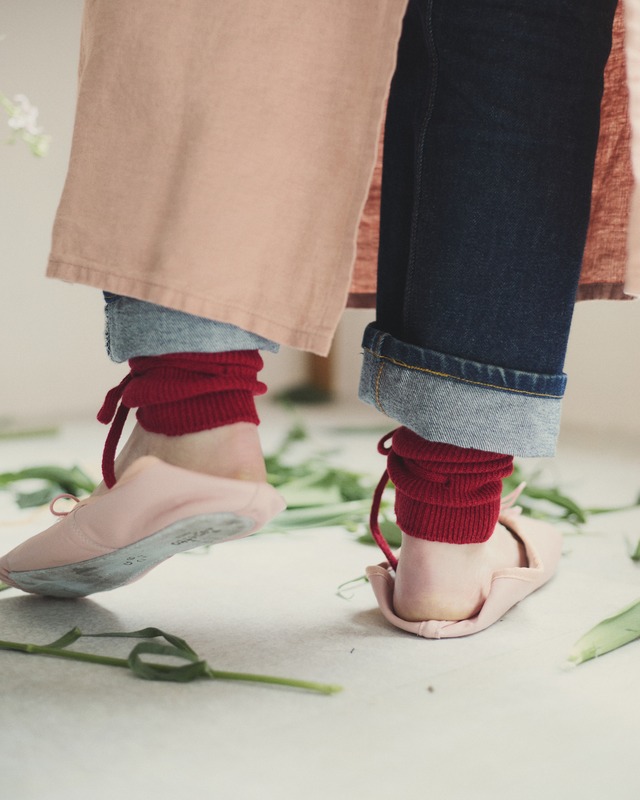 Florist  legwarmers　col.anemone