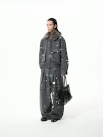 BOOGOOVOGUE Wool Curved Pants