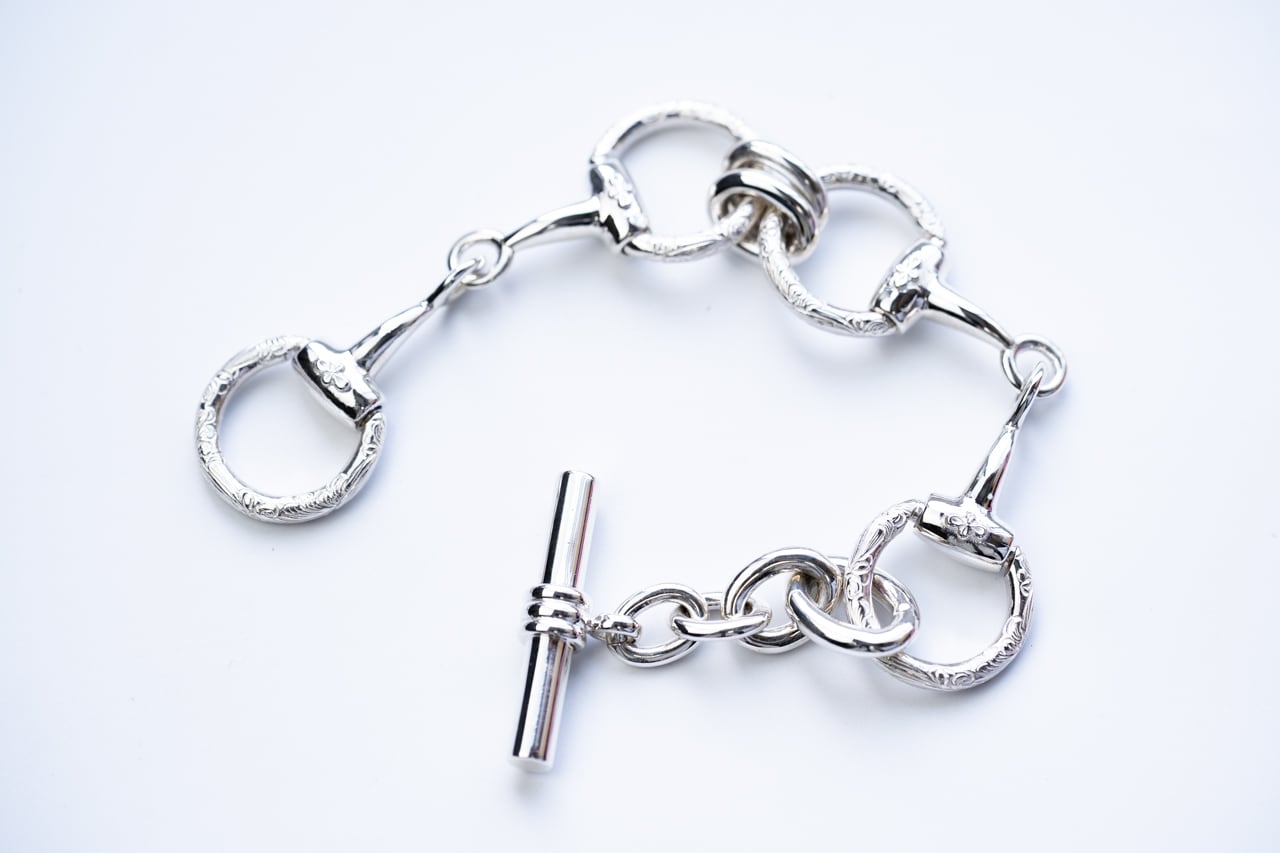BN-080 Horse bit bracelet double | WAKAN SILVER SMITH online BN-080 Horse bit bracelet double | WAKAN SILVER SMITH online
