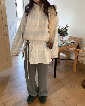 (即納)ezediary / Deer Half Zip-Up / sora