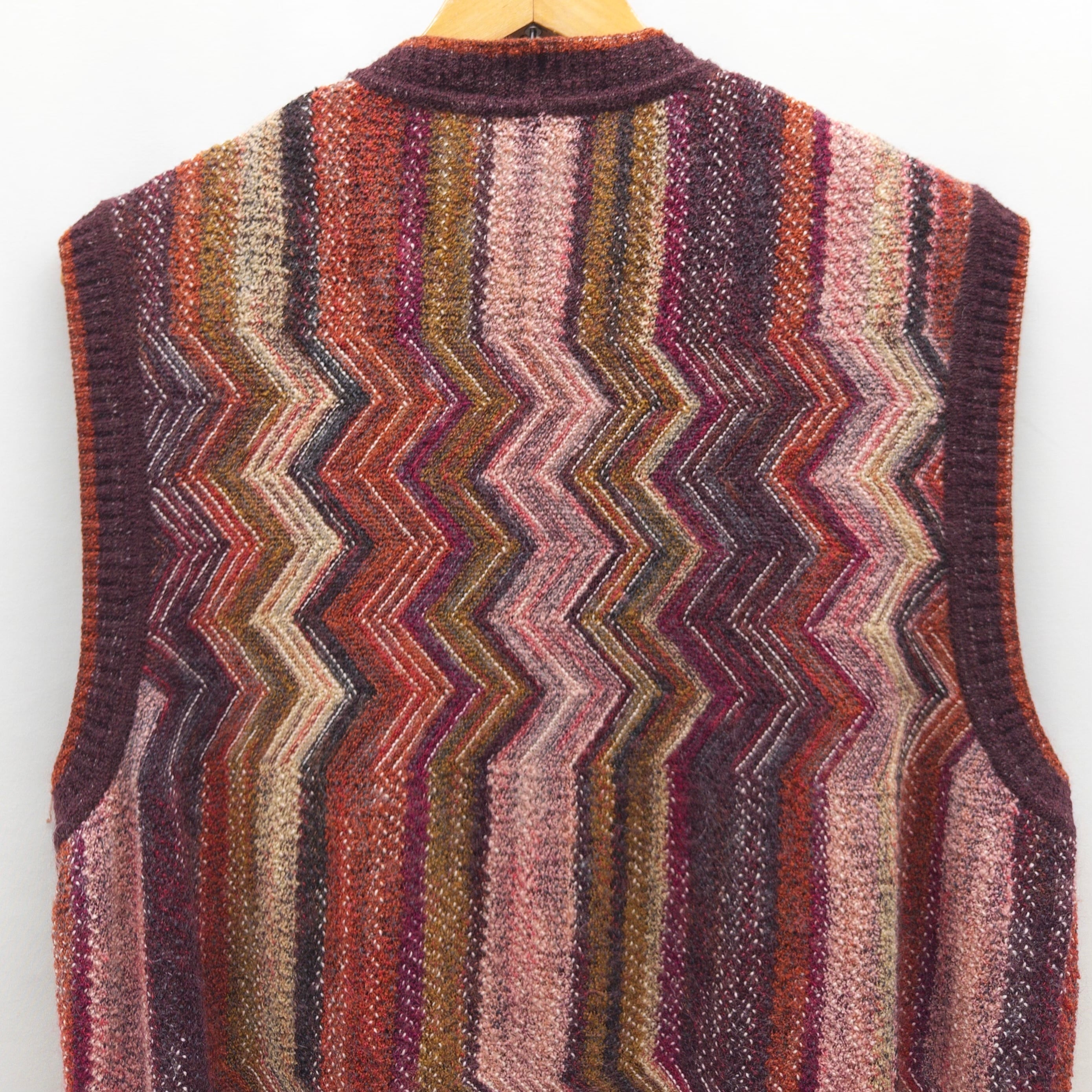 イタリア製 90s MISSONI ジグザグ コットン ニットベスト 50 MISSONI】KNIT VEST ニットベスト ミッソーニ | no pain no gain(ノー