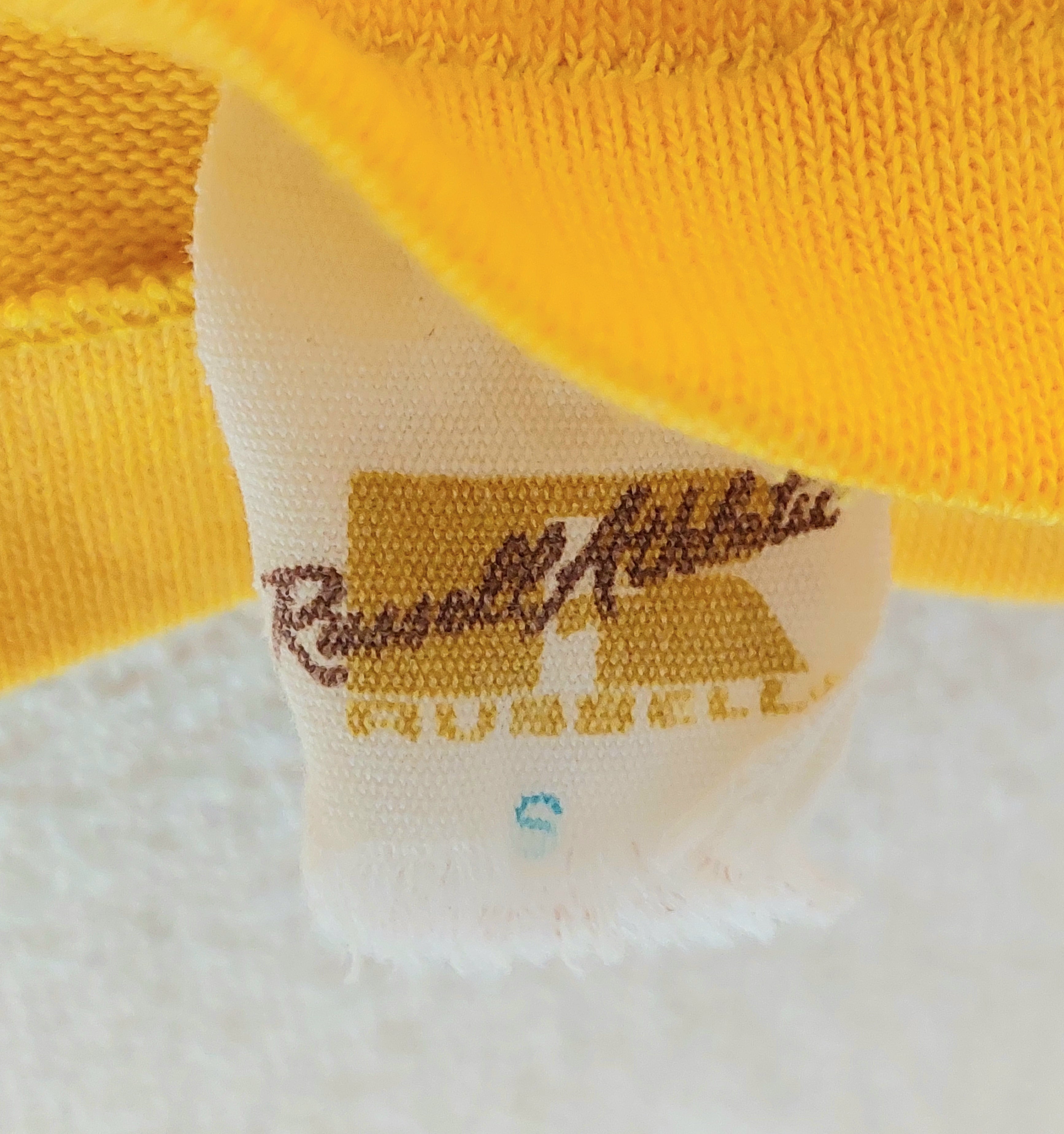 80's USA製 RUSSELL ATHLETIC フットボールTシャツ 実寸M～Lサイズ位