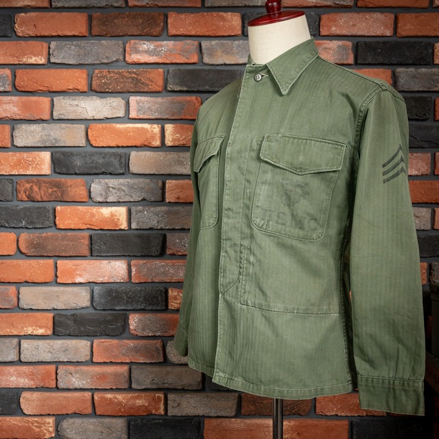 U.S.Marine Corps P-53 HBT Jacket "Used" 実物 アメリカ海兵隊 ヘリンボーンツイル ジャケット USMC