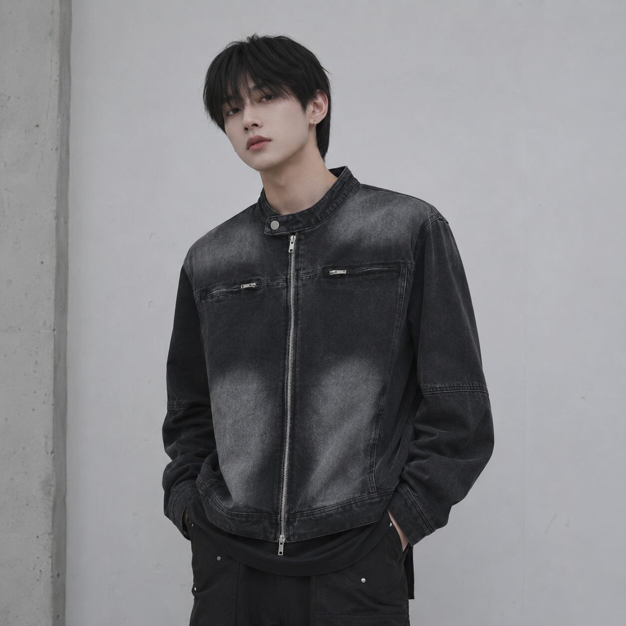 Short denim jacket 0010