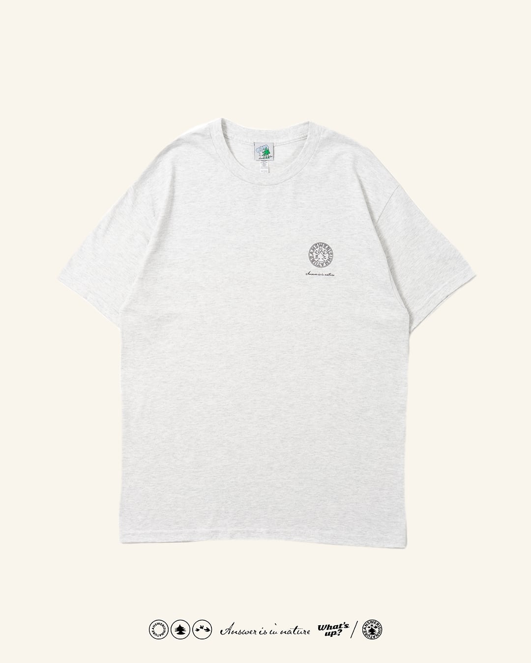 US COTTON BASIC TEE GRAY