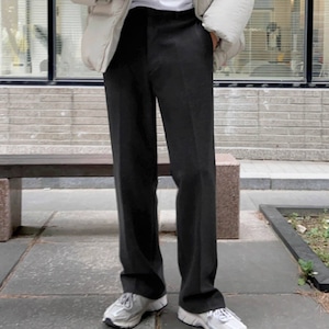 ウール風ストレートワイドレッグパンツ　MT0080051