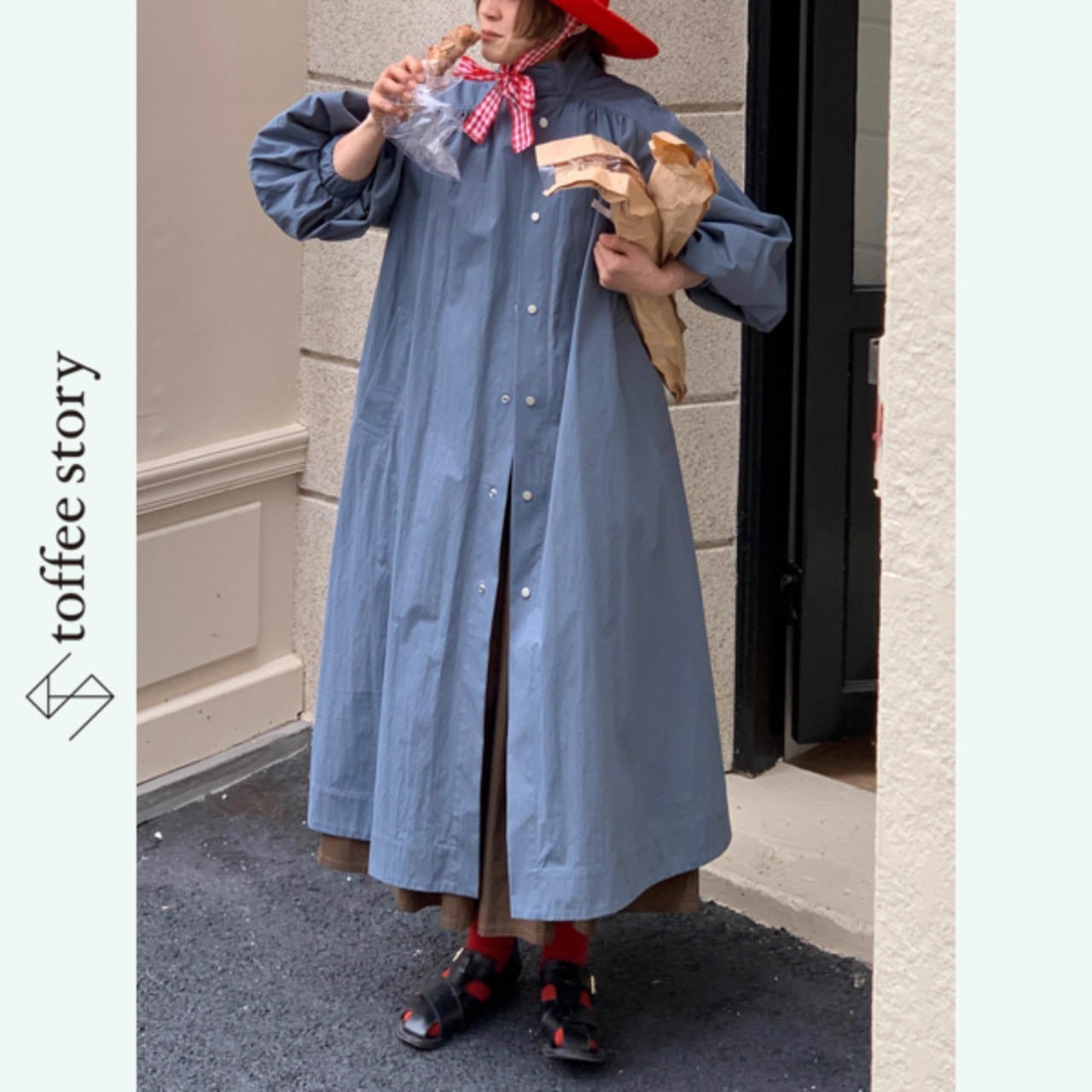 【3color】バルーン袖と初夏の物語ロングコート 《W0156》