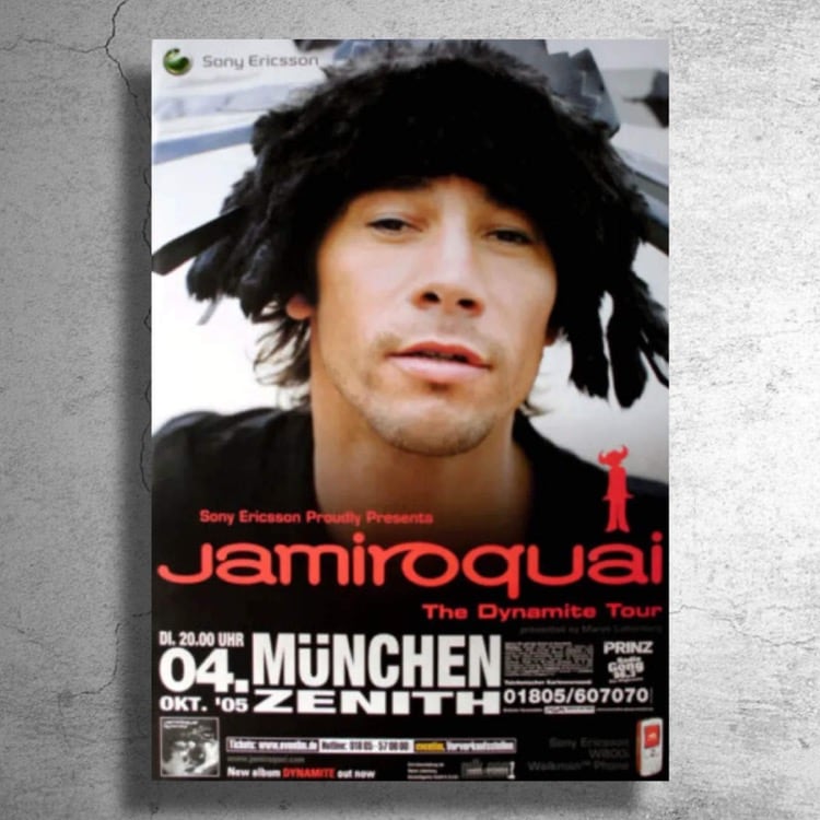 ジャミロクワイ Jamiroquai』2005年ドイツでのライブ告知ポスター-