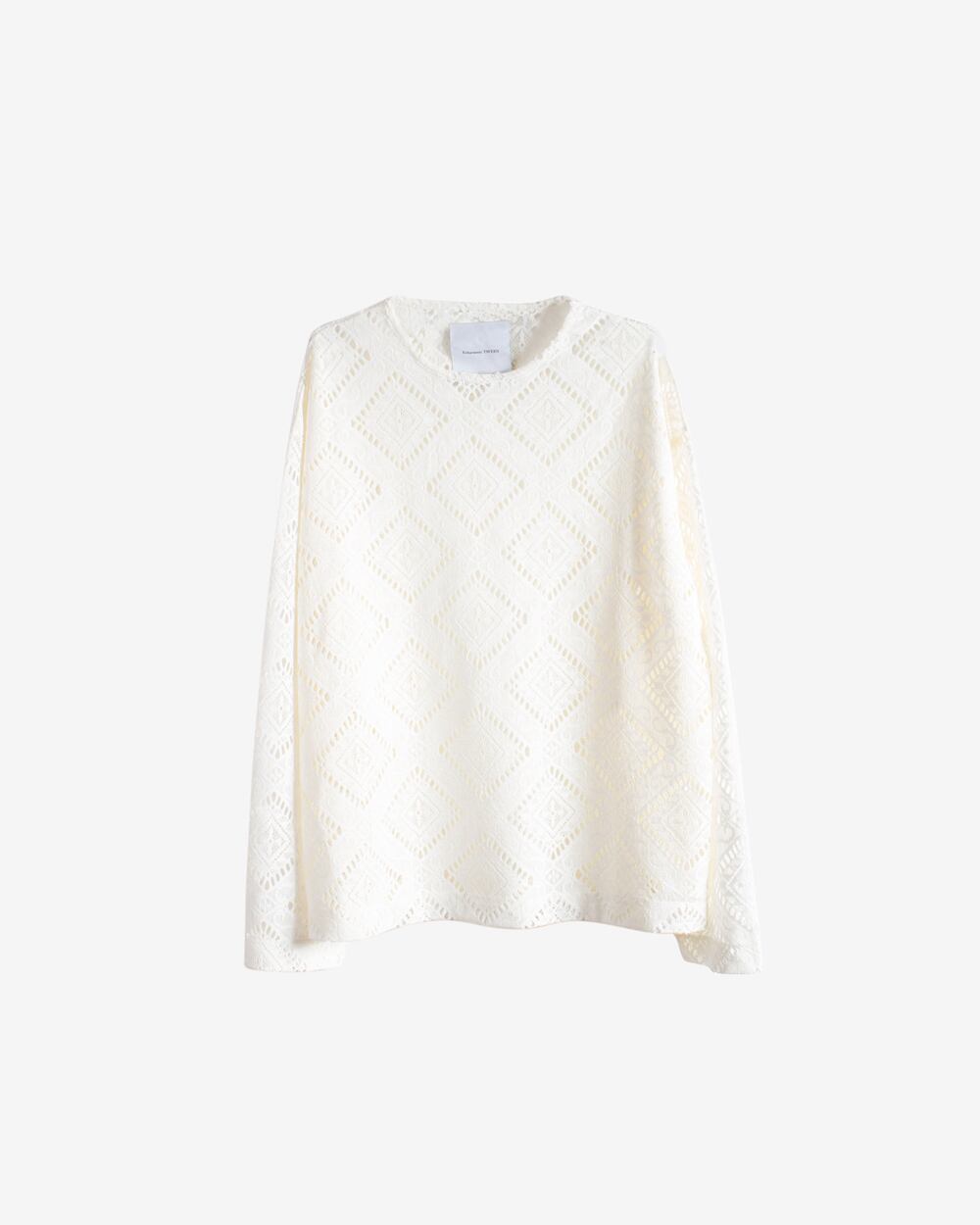 Lace  knitting shirt -white<LSD-BB1T7>