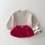 韓国子供服 / 26Autumn / 〖取寄〗DAILYBEBE / リブボリュームMTM/ キッズ服 / ジュニア服 / 秋服 *XS~JL*