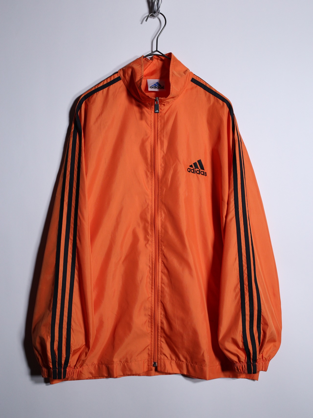 ”adidas” 刺繍 orange×black nylon jacket - 7