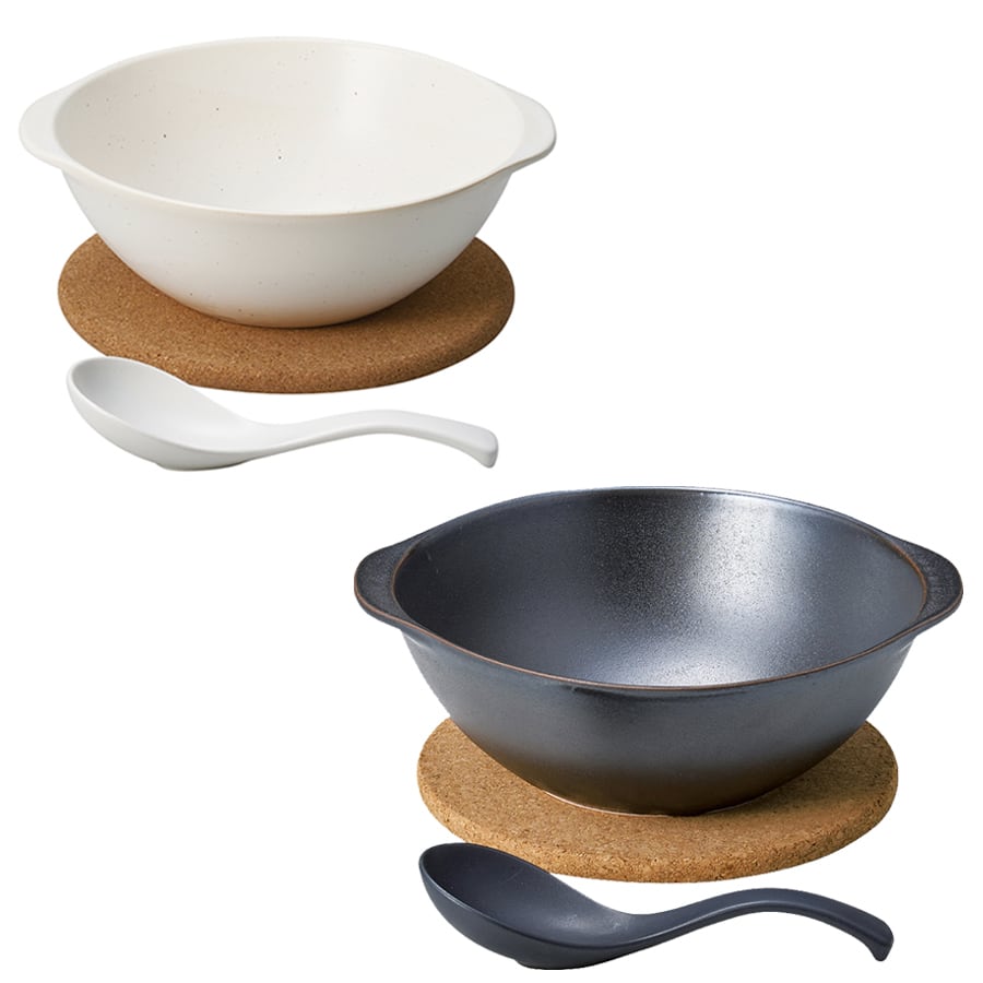 1個　レンゲセット　CookHome　幸せデリバリー（ギフト・結婚式アイテム・手芸用品の通販）　手付き鍋　鍋の色をお選びください
