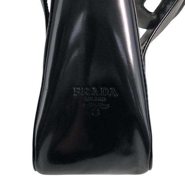 PRADA プラダ ハンドバッグ ブラック エナメル トートバッグ vintage ヴィンテージ オールド 5yawfv