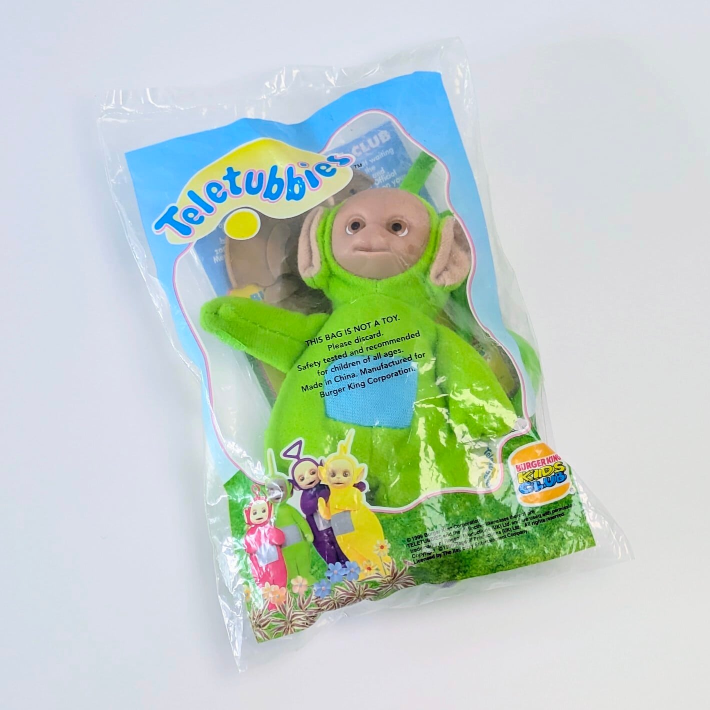 ☆DEADSTOCK / VINTAGE 1999☆【 Teletubbies ( テレタビーズ )】『 ディプシー 』 BURGER KING 限定ミールトイ カラビナぬいぐるみキーホルダー / プラッシュキーホルダー〚アメリカン雑貨 アメトイ〛