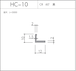 気密材 HC-10（CR 60° 黒）L=3000mm 1本 ホクシヨー １〜25本までご希望の本数でお買い求め出来ます