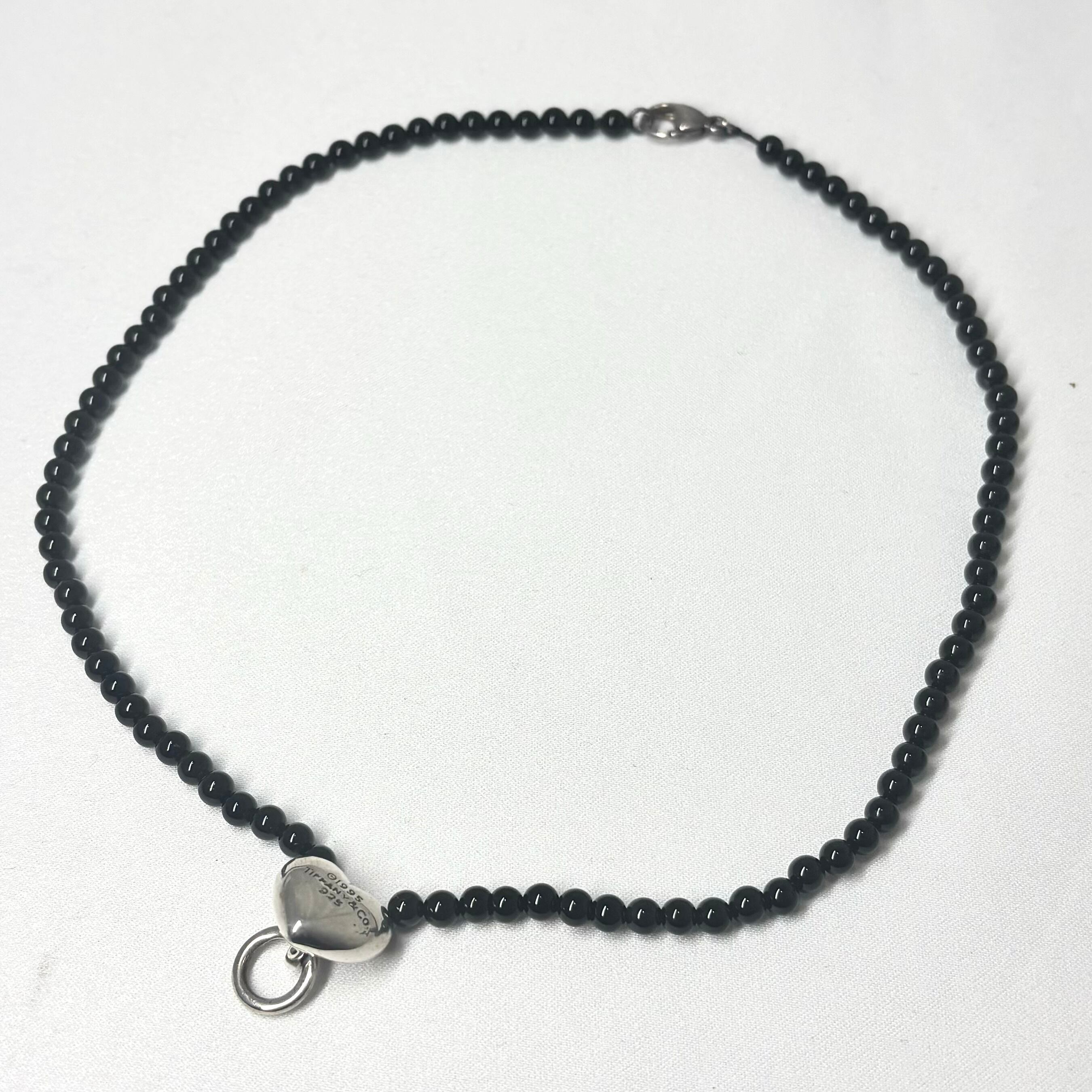 Tiffany&Co. ハートノック ネックレス シルバー925 オニキス 
