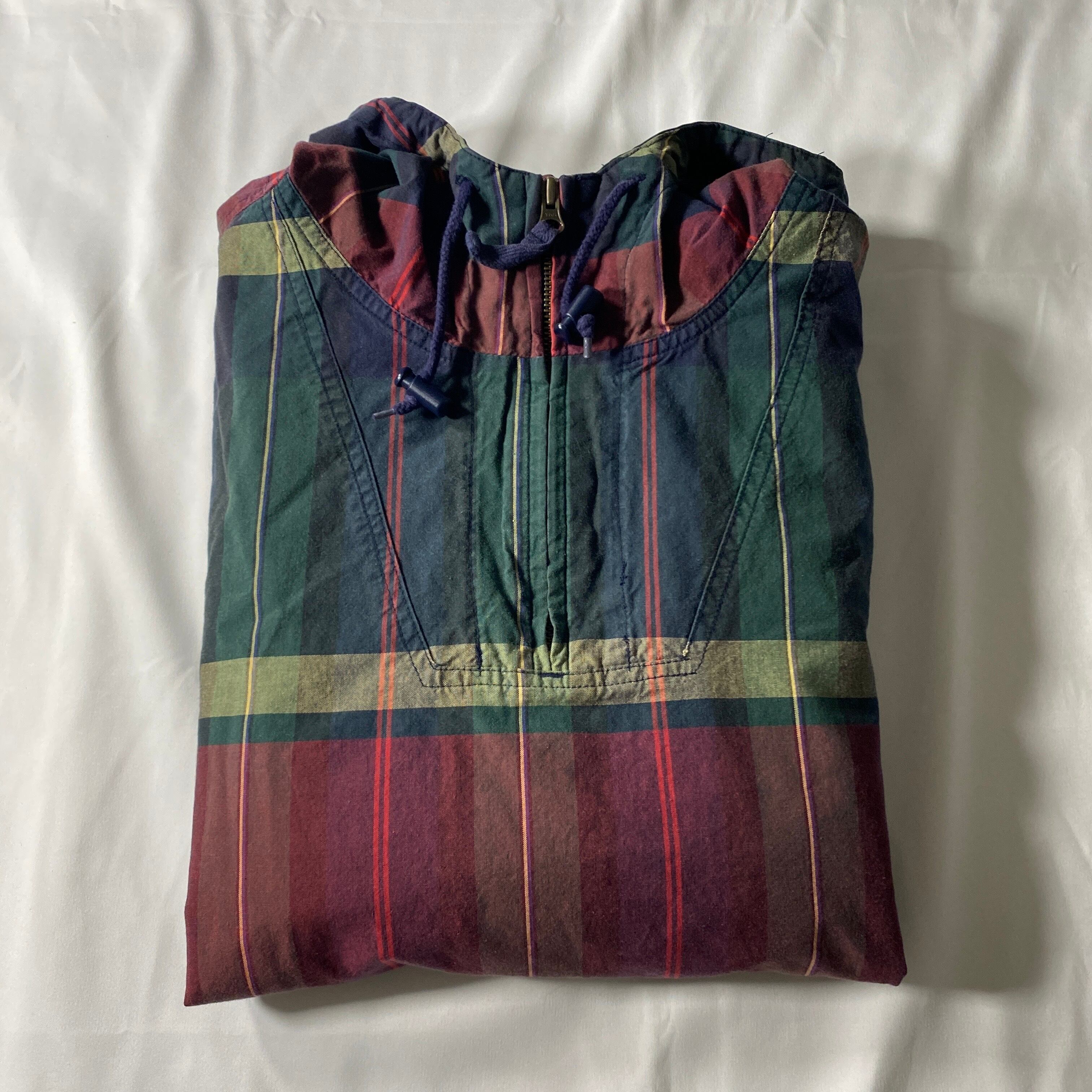 【古着】　Eddie bauer コットンアノラック　チェック柄 90s Eddie Bauer Plaid Cotton Anorak | WAGENTYPEII