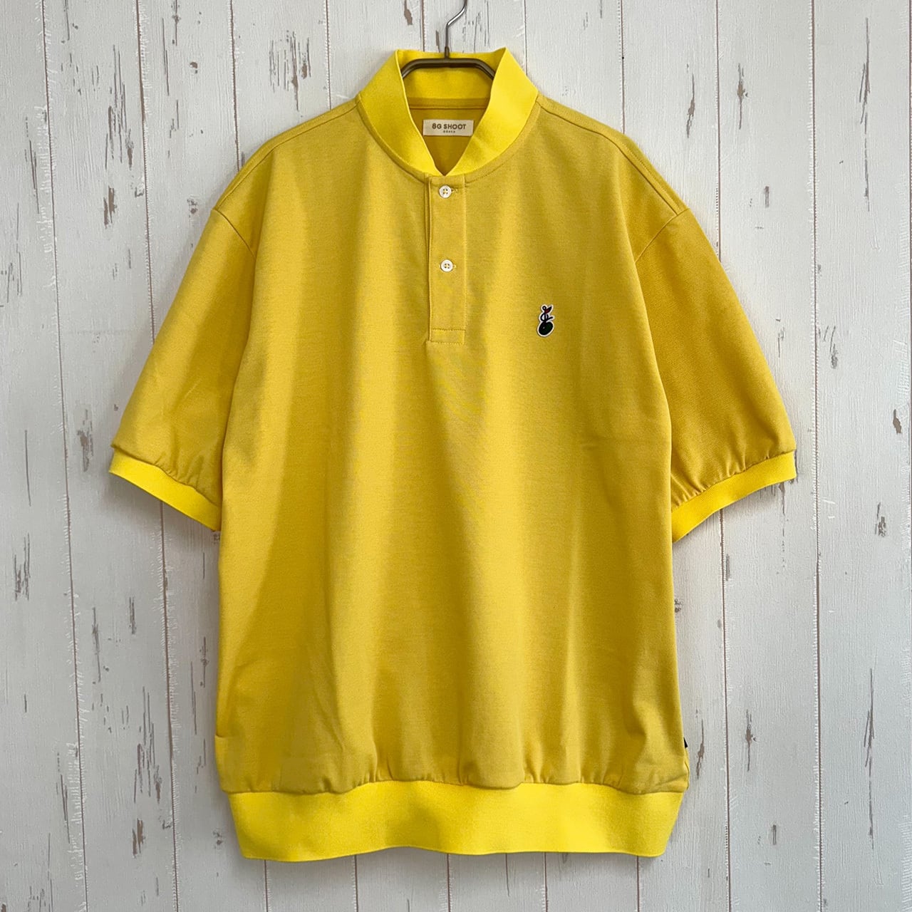 DRY HENRY NECK SHIRT -YELLOW-