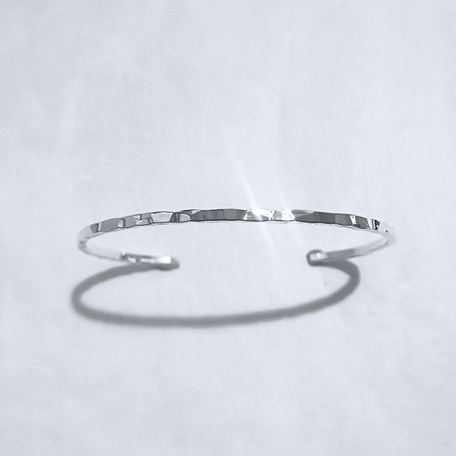 <鎚目> bangle - pure silver