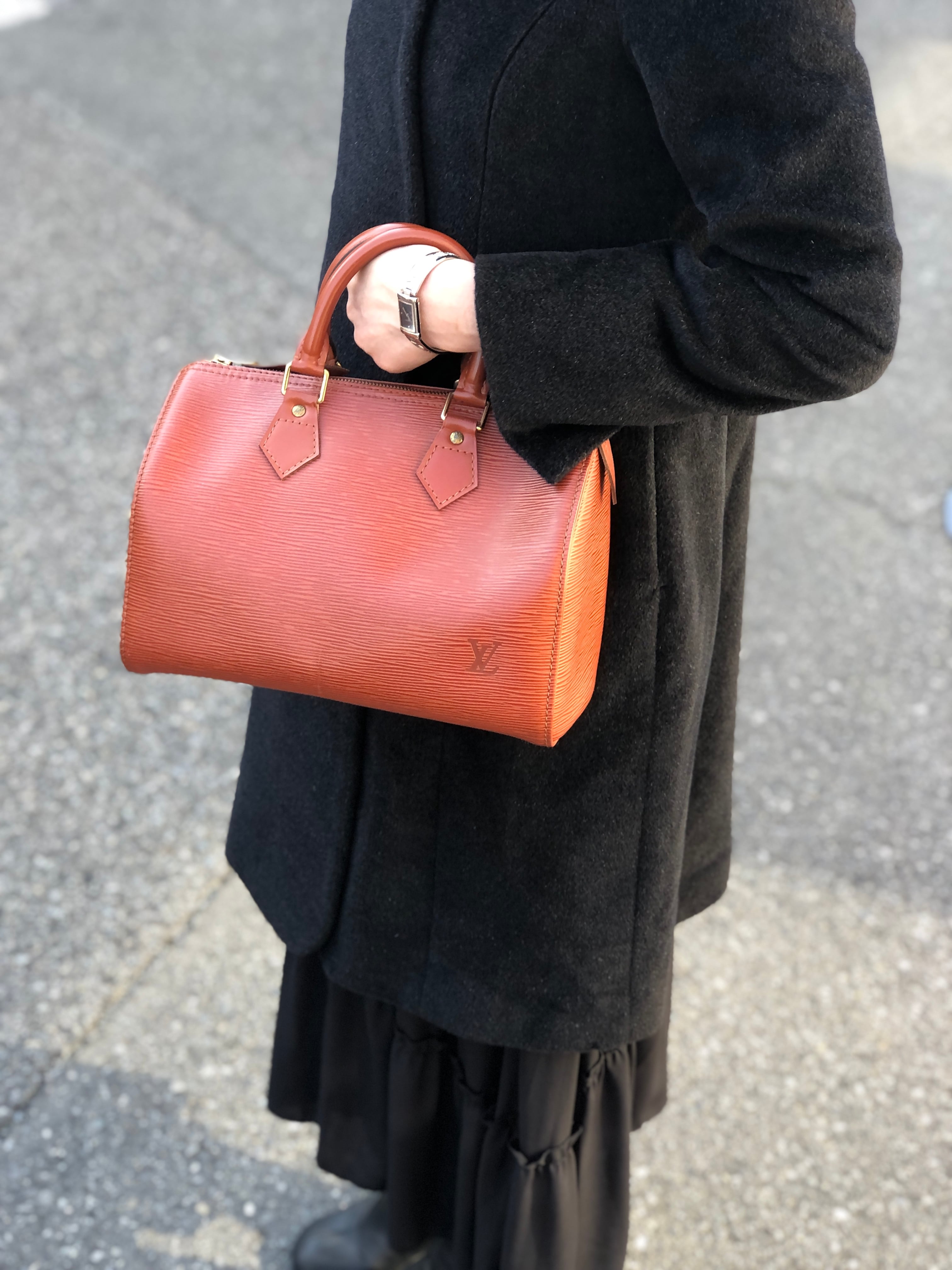 LOUIS VUITTON ルイヴィトン エピ ハンドバッグ ブラウン レザー