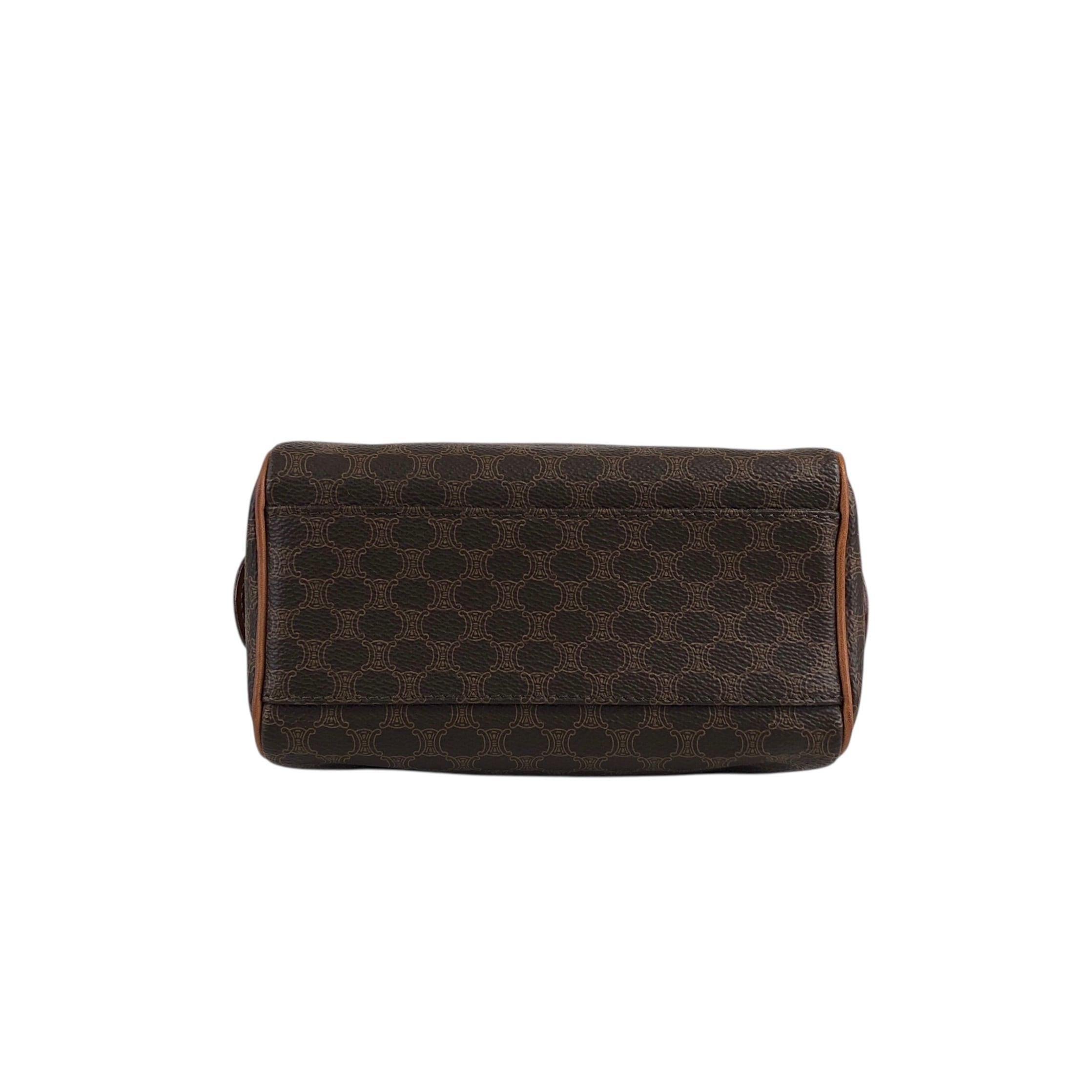 CELINE セリーヌ マカダム柄 ショルダーバッグ ブラウン - PVC/レザー