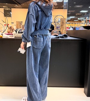 ダブルスタンダード DOUBLE STANDARD インディゴ ワイドスウィッチパンツ