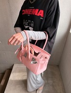 【新作5％OFF・3日間】牛革100％・Rectangular Buckle Bag_6colors