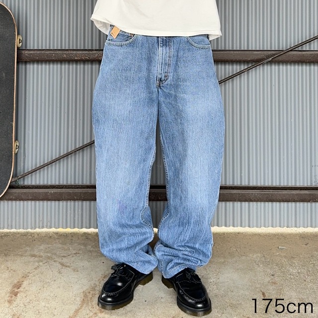 【W34×L30#裾上げ済み】Levi's 550  デニムパンツ   革パッチ