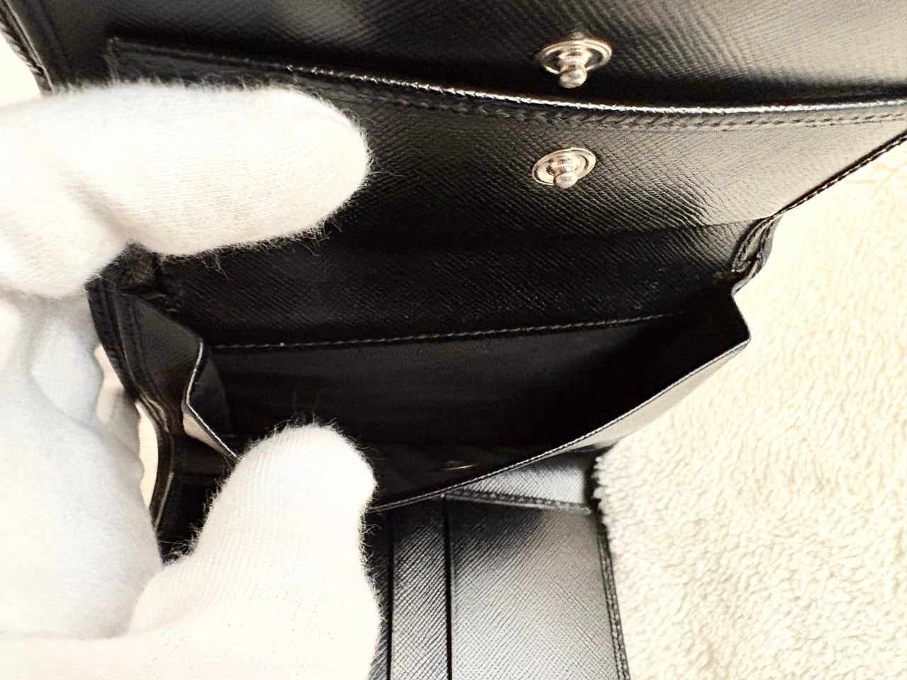 PRADA Saffiano M170A leather wallet BLACK MADE IN ITALY | AFTER DARK