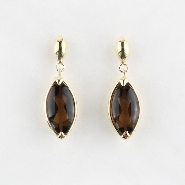 Calm marquise pierce〈Smoky quartz〉