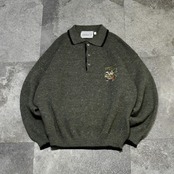 embroidery design marble nep knit polo