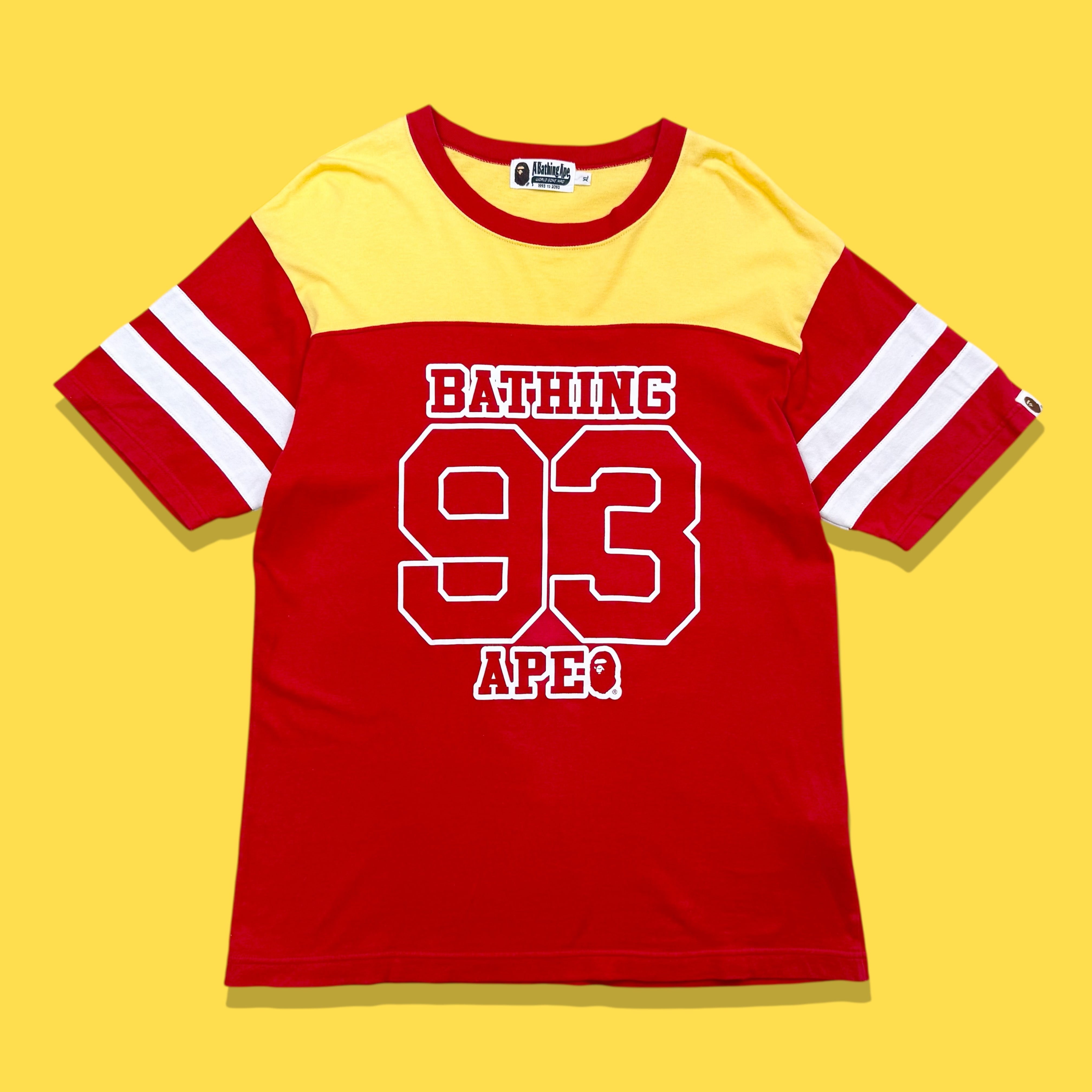 00s A BATHING APE 93 football tee | MARKET