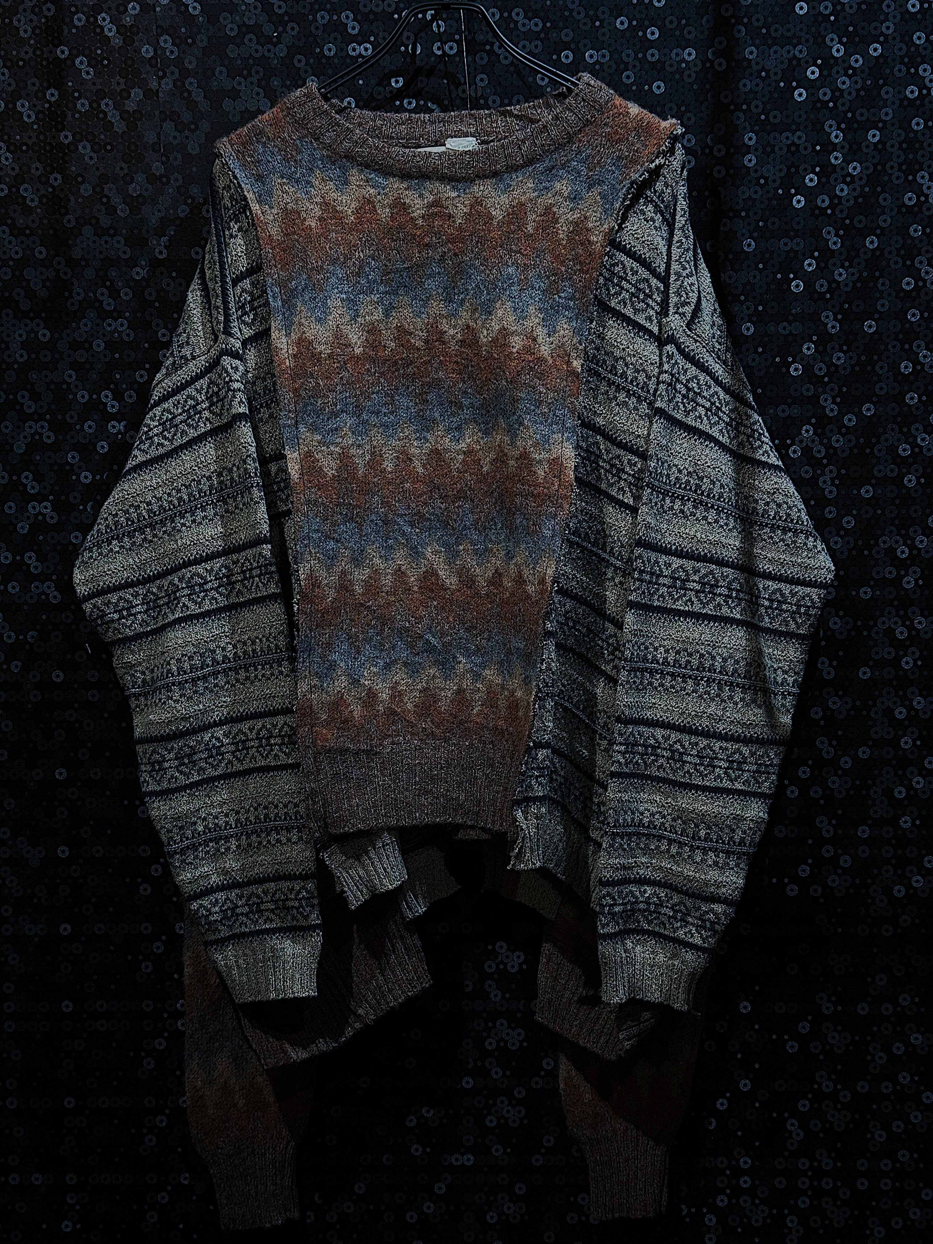 "再倖築"vintage four arm double docking knit