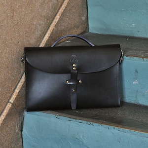 John Woodbridge & Sons Makers -satchel bag M size-Black