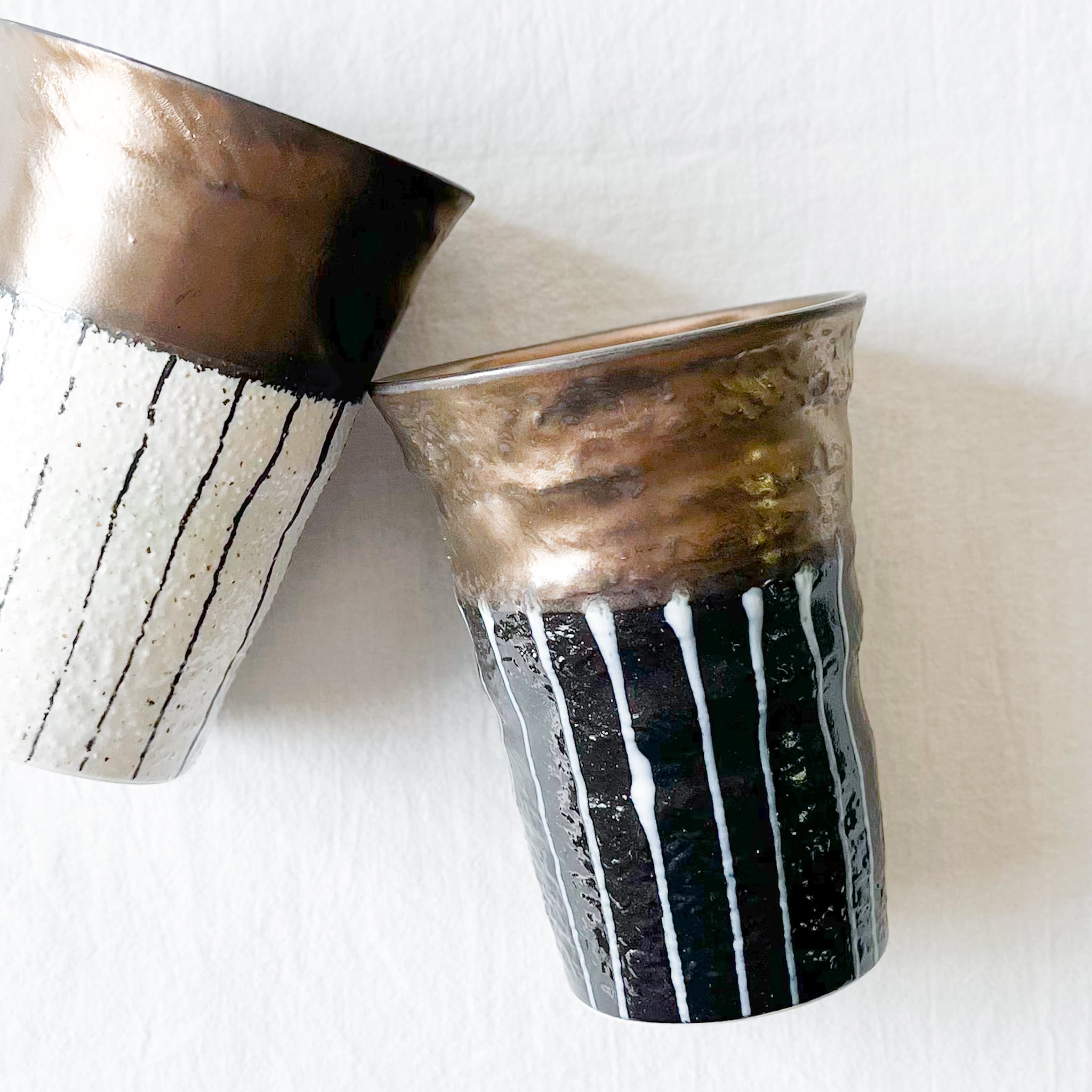 レンジOK 十草金彩フリーカップ【ブラック】 | Kamani | 多治見で営む