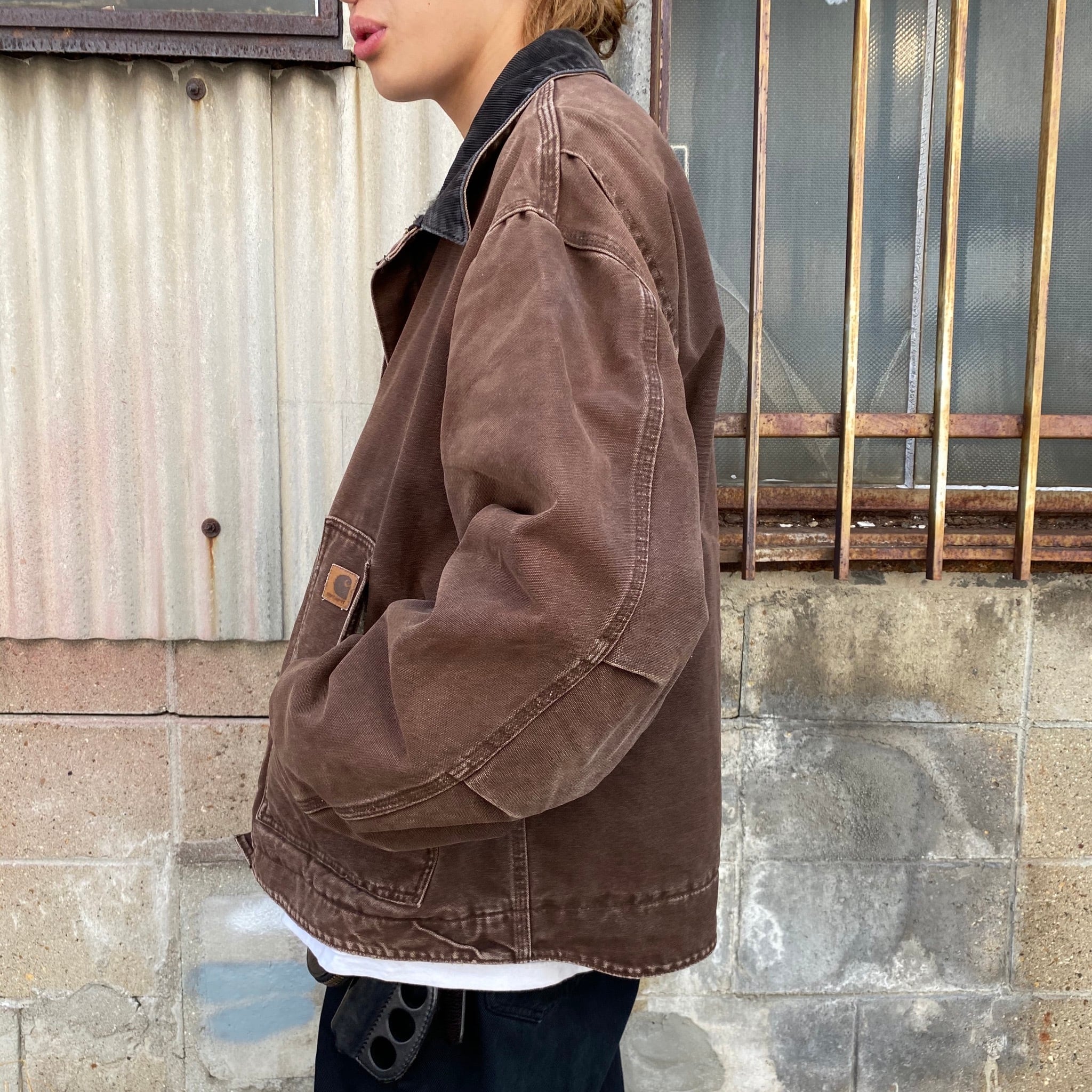 Carhartt  カーハート  チョアコート  裏ボア  コーデュロイ襟  緑